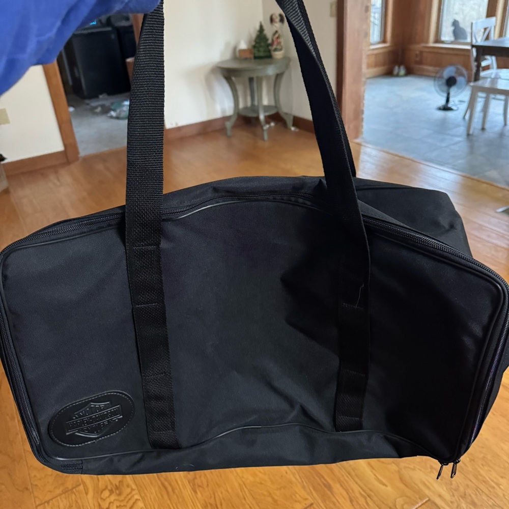 Harley-Davidson Touring Bag Black Soft Motorcycle Luggage Zipper Canvas Duffle